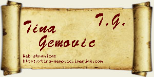 Tina Gemović vizit kartica